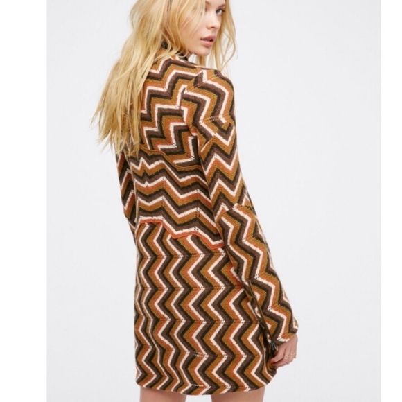 Host Picked - Free People "Rhiannon" Chevron Sweater Dress NWOT - Picture 8 of 15